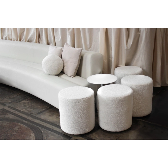 BOUCLE OTTOMAN - WHITE - Image 6