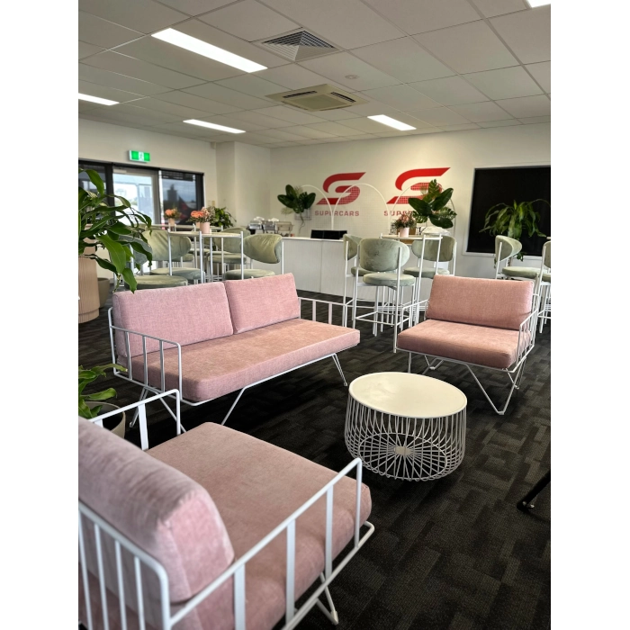 FORMA WIRE ARMCHAIR - WHITEDUSTY PINK - Image 3