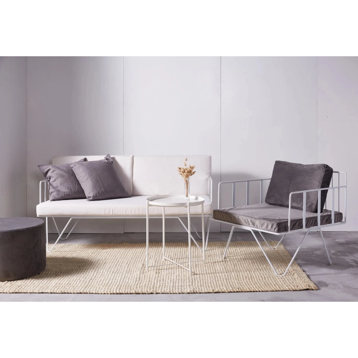 WIRE SOFA - WHITE AND GREY - Image 4