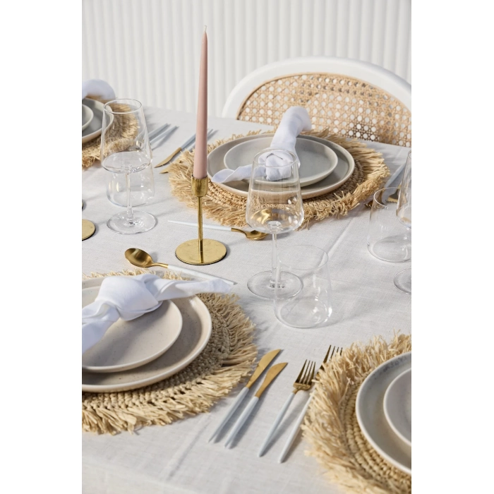 CURVED TABLECLOTH - BISCUIT - Image 5