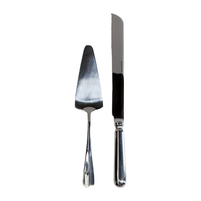 CAKE KNIFE AND SERVER - SILVER - Image 2