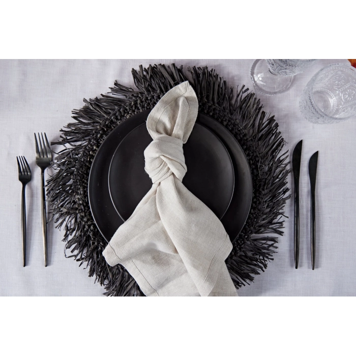 HAVANA RAFFIA PLACEMAT - BLACK - Image 2