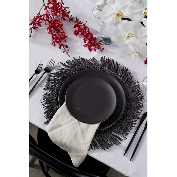 HAVANA RAFFIA PLACEMAT - BLACK - Image 3