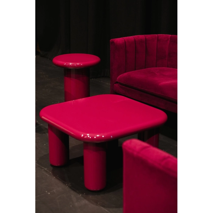 PILU SIDE TABLE - BERRY RED GLOSS - Image 3