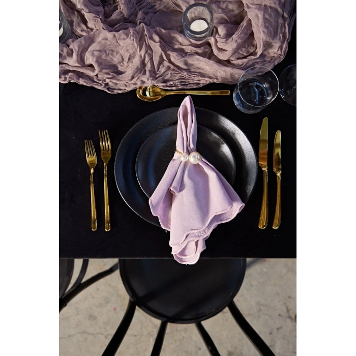 SCALLOPED EDGE NAPKIN - DUSTY ROSE - Image 5