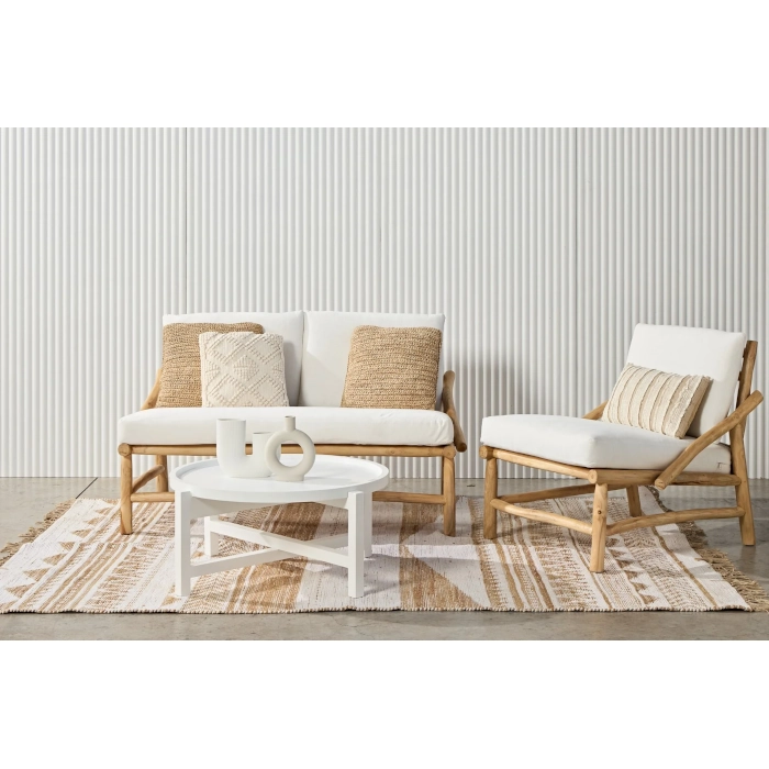 TEAK COFFEE TABLE - WHITE - Image 3