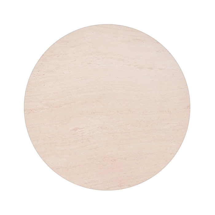 TRAVERTINE SIDE TABLE - NUDE - Image 4