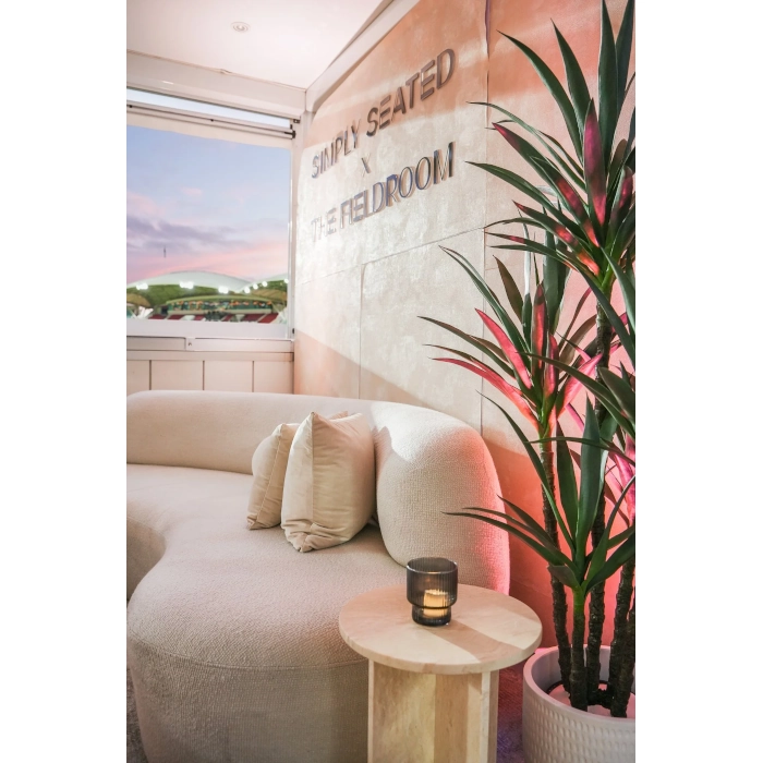 TRAVERTINE SIDE TABLE - NUDE - Image 6