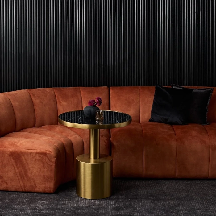 TRIBECA CAFE TABLE - BRASS - Image 6