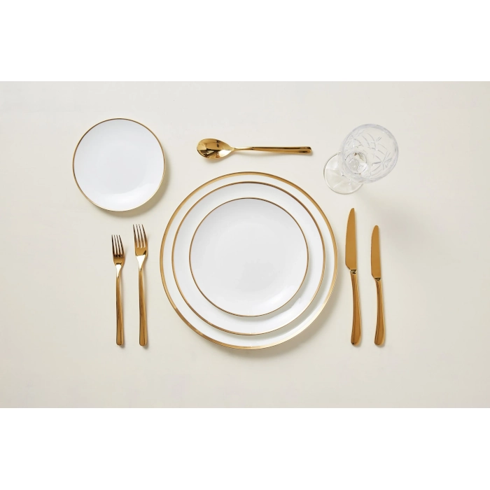 WHITE RIM PLATE - WHITE AND GOLD - Image 12