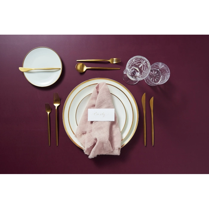 WHITE RIM PLATE - WHITE AND GOLD - Image 13