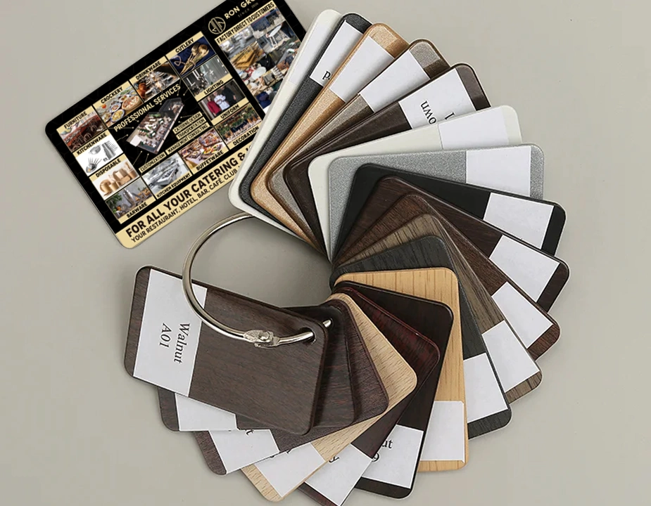 Wood Finish and Material Color Swatches for Custom Furniture