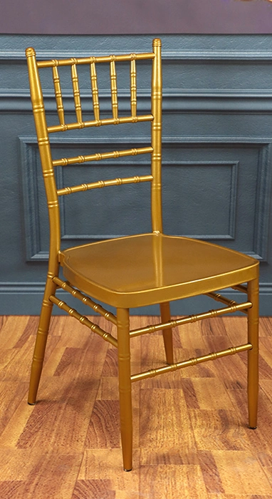 Sample Bistro Setup with Marble Table and Gold Chiavari Chairs