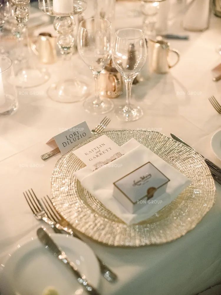 Detailed Table Setting with menu and silverware