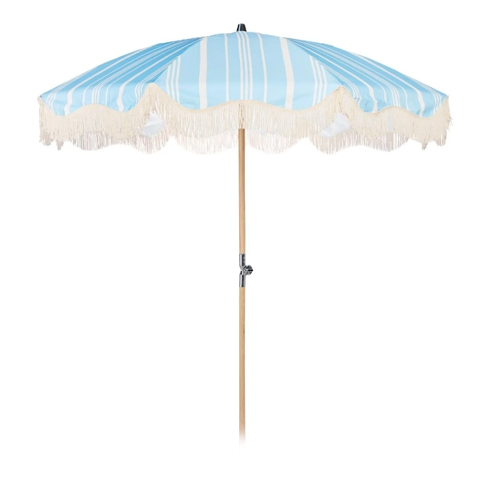 PATIO UMBRELLA - LIGHT BLUE STRIPED - Image 2