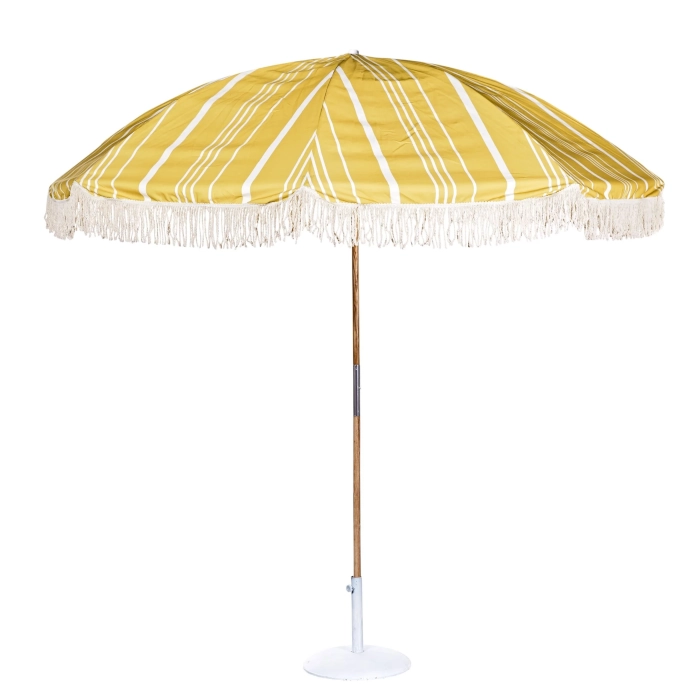 PATIO UMBRELLA - MUSTARD STRIPED - Image 2