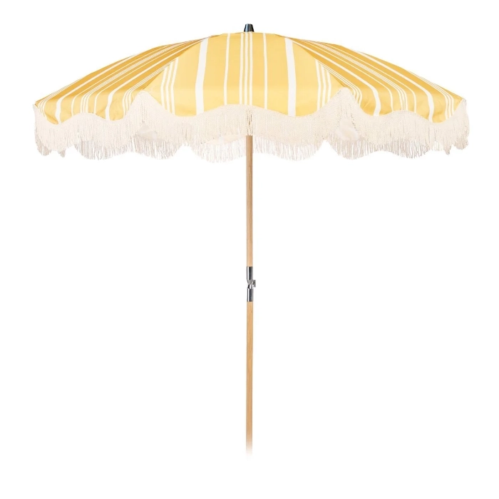 PATIO UMBRELLA - YELLOW STRIPED - Image 2
