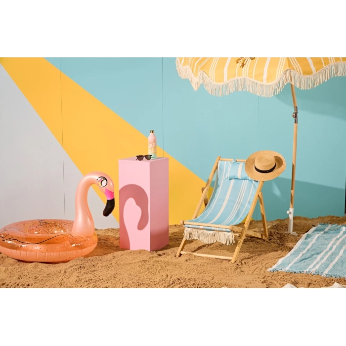 PATIO UMBRELLA - YELLOW STRIPED - Image 3