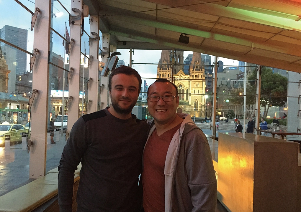 Ron Group founder and Australian client celebrating first project