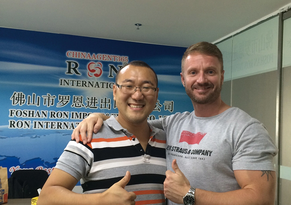 Team celebrating the establishment of Ron International Import & Export Co.