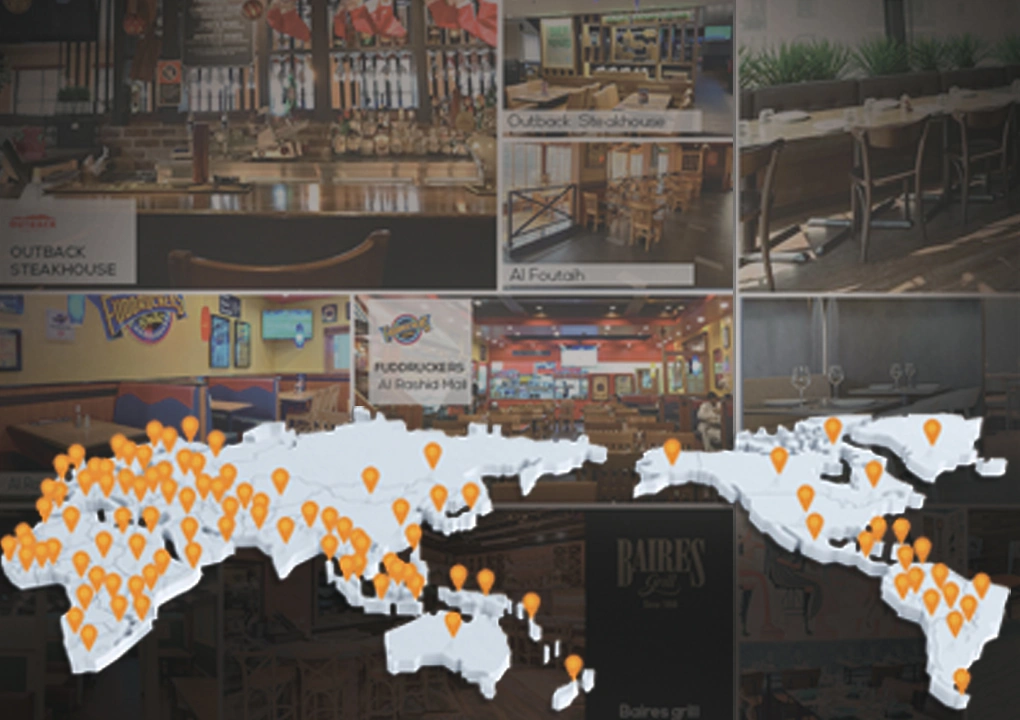 World map visualizing project locations across 86 countries