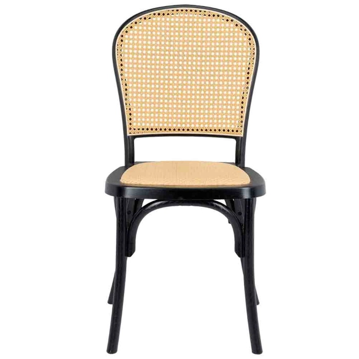 BENT CANE RESIN CHAIR - BLACK - Image 2