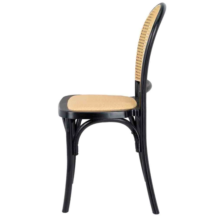 BENT CANE RESIN CHAIR - BLACK - Image 3