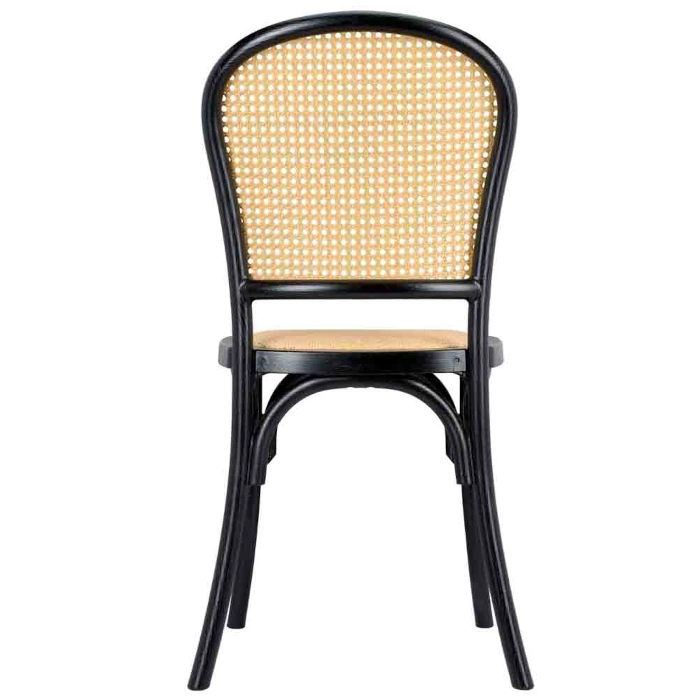 BENT CANE RESIN CHAIR - BLACK - Image 4