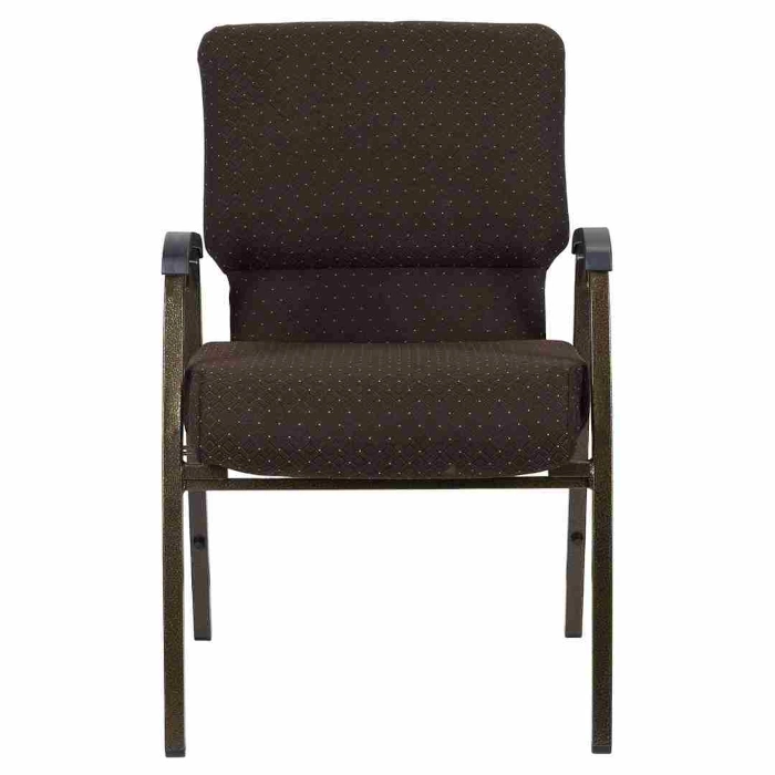 CHURCH CHAIRS WITH ARMS - BROWN - Image 2