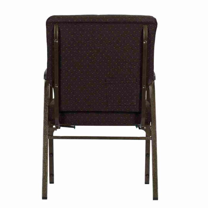 CHURCH CHAIRS WITH ARMS - BROWN - Image 4