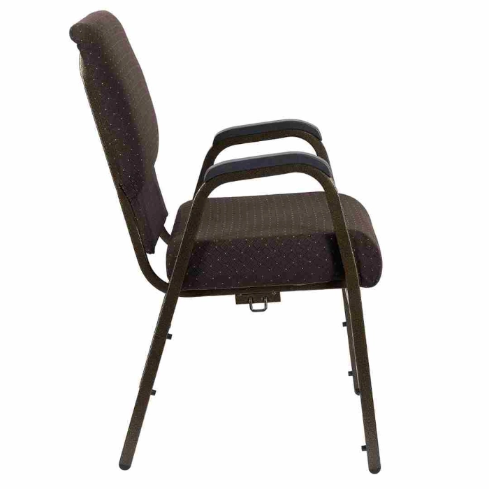CHURCH CHAIRS WITH ARMS - BROWN - Image 5