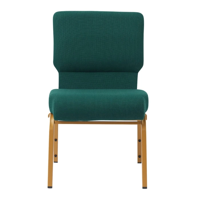 CHURCH CHAIRS WITH CUT BACK - GREEN - Image 2