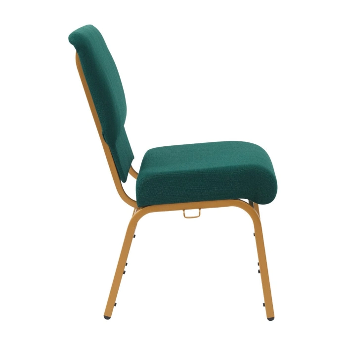 CHURCH CHAIRS WITH CUT BACK - GREEN - Image 3