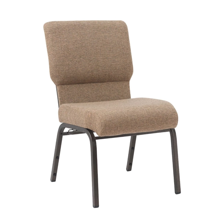 CHURCH CHAIRS WITH CUT BACK - TAN