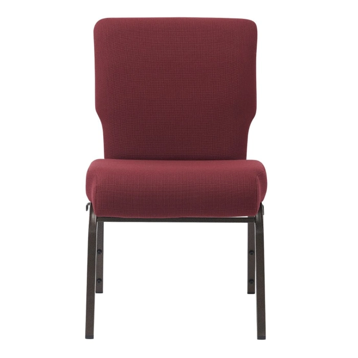 CHURCH CHAIRS WITH FULL BACK - RED AND BLACK - Image 2