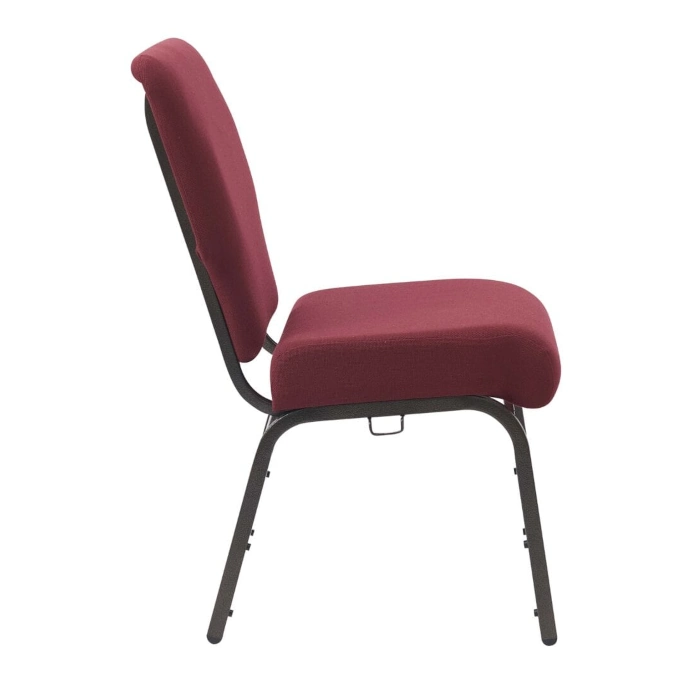 CHURCH CHAIRS WITH FULL BACK - RED AND BLACK - Image 3