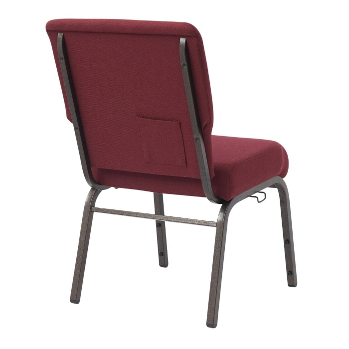 CHURCH CHAIRS WITH FULL BACK - RED AND BLACK - Image 4