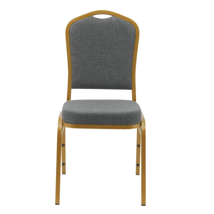 CROWN BACK BANQUET CHAIR - CHARCOAL GRAY - Image 2