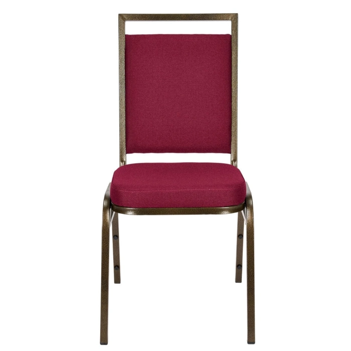 FABRIC BANQUET CHAIR - BURGUNDY - Image 2
