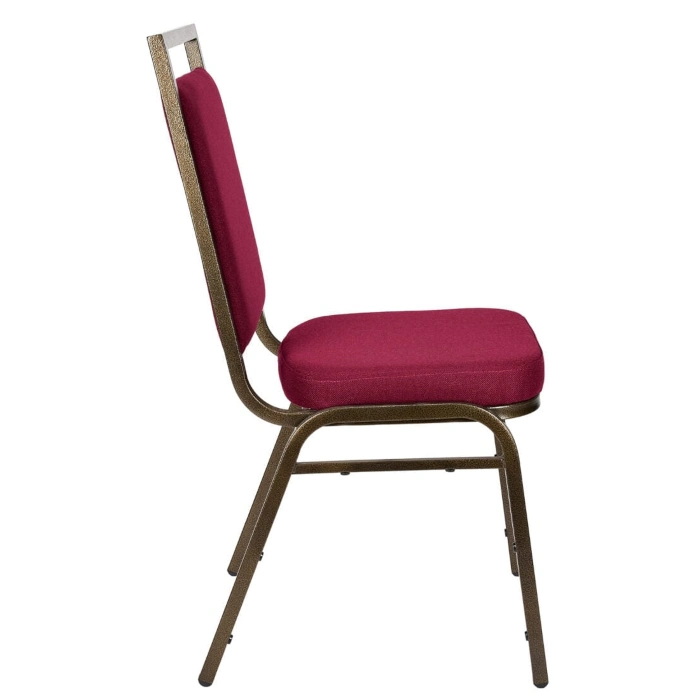FABRIC BANQUET CHAIR - BURGUNDY - Image 5