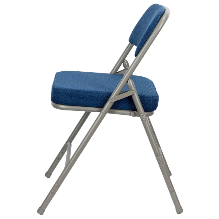 FABRIC CUSHION METAL FOLDING CHAIR - BLUE - Image 2