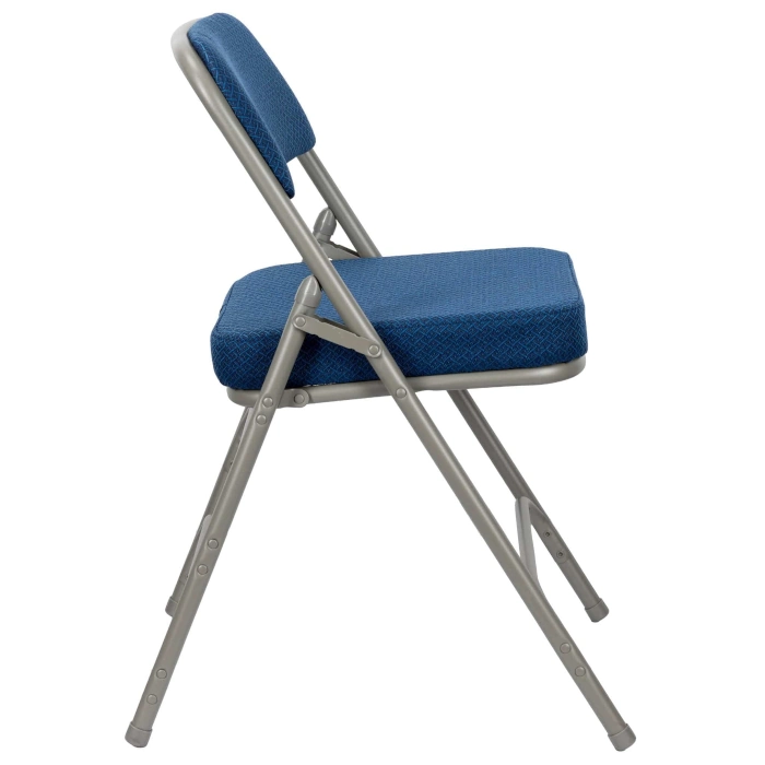 FABRIC CUSHION METAL FOLDING CHAIR - BLUE - Image 3