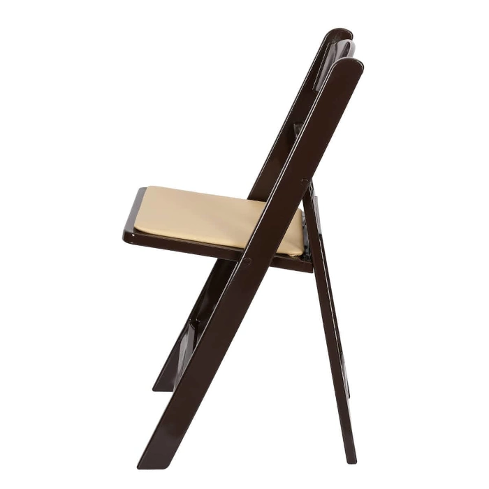 FRUITWOOD RESIN FOLDING CHAIR - TAN - Image 3