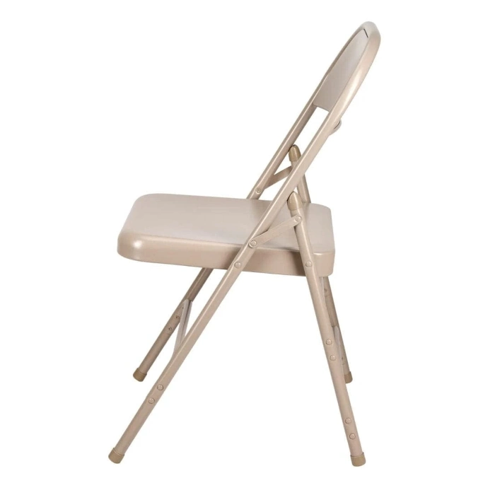 METAL FOLDING CHAIR - BEIGE - Image 3