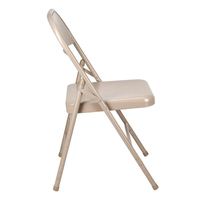 METAL FOLDING CHAIR - BEIGE - Image 5