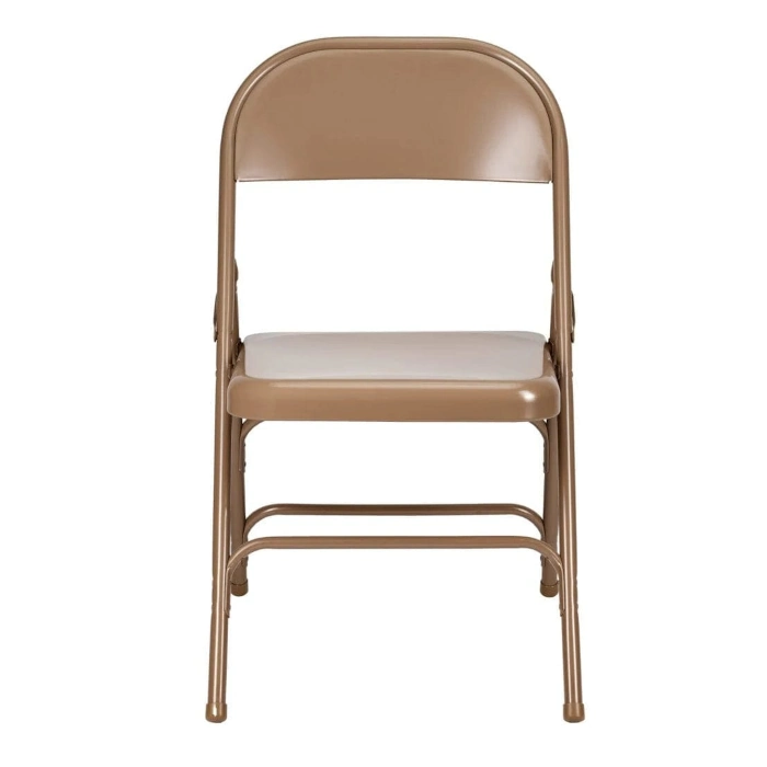 METAL FOLDING CHAIR - BROWN - Image 2