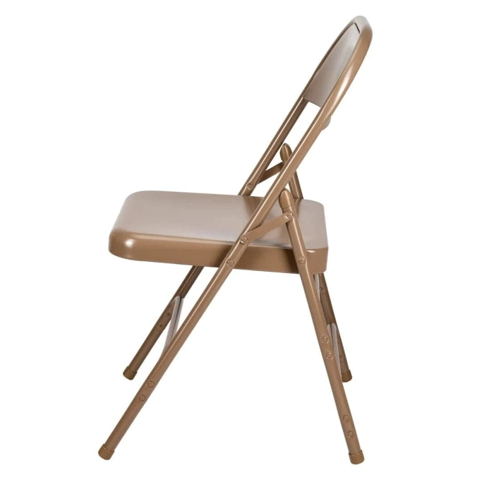 METAL FOLDING CHAIR - BROWN - Image 3