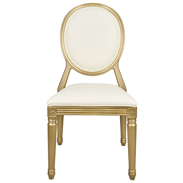 RESIN LOUIS POP CHAIR - IVORY GOLD - Image 2