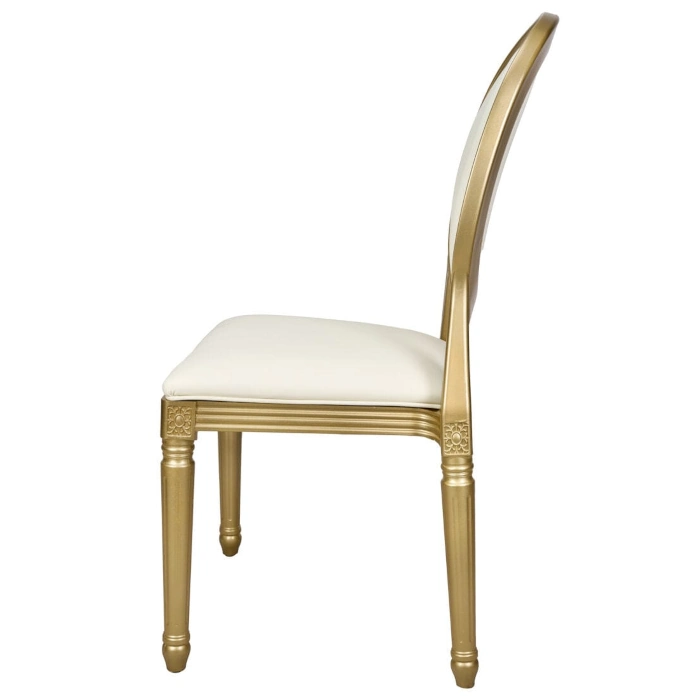 RESIN LOUIS POP CHAIR - IVORY GOLD - Image 3