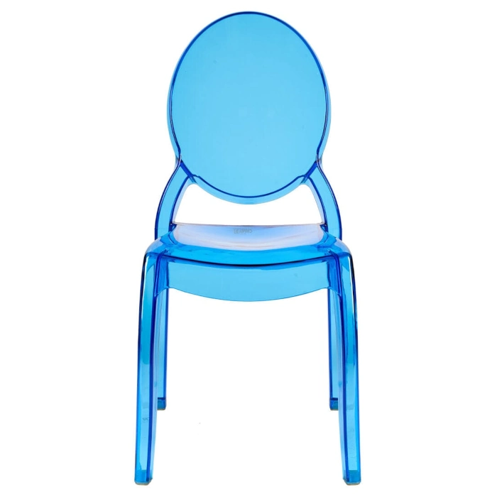RESIN OVAL GHOST CHAIR - BLUE - Image 2